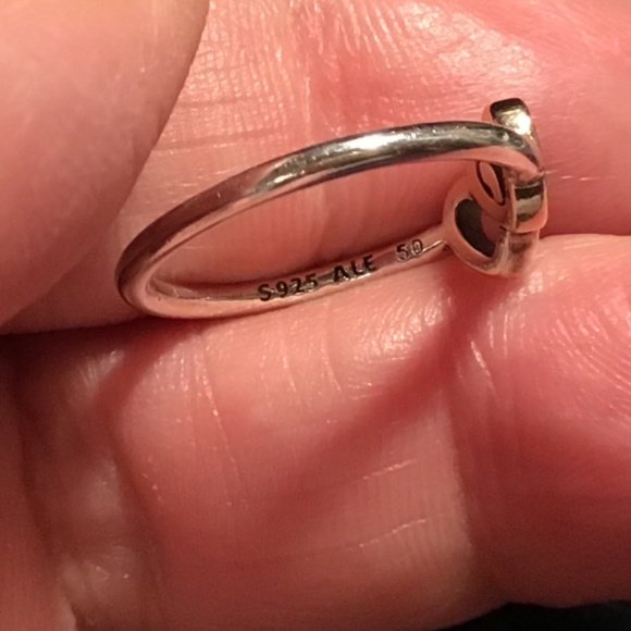 Pandora Two-Tone Interlocking Hearts Ring - Picture 8 of 9